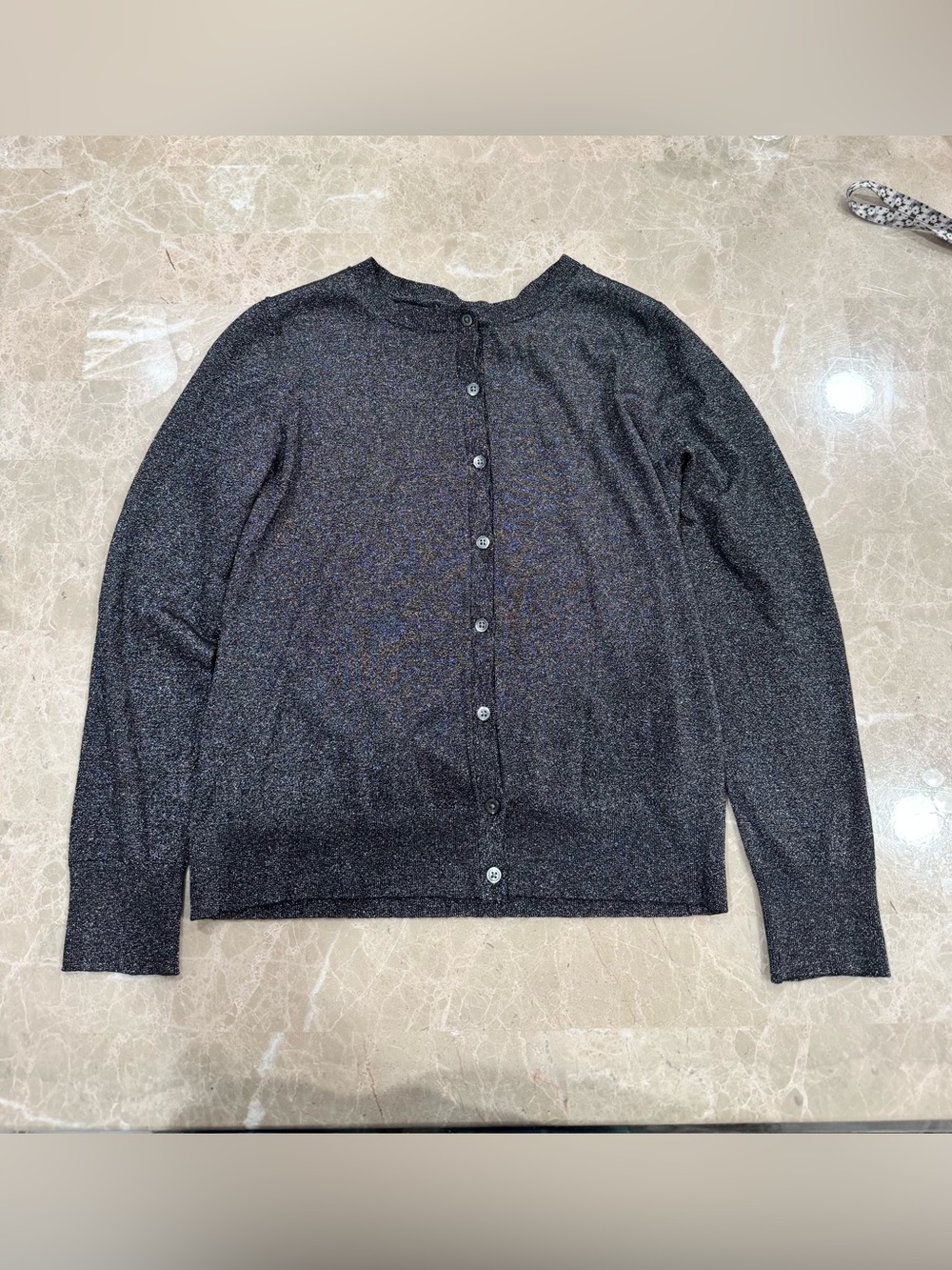 Banana Republic Charcoal Gray Metallic Sparkle Cardigan Size Small